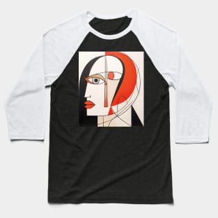 Picasso Artsy Style Woman Baseball T-Shirt